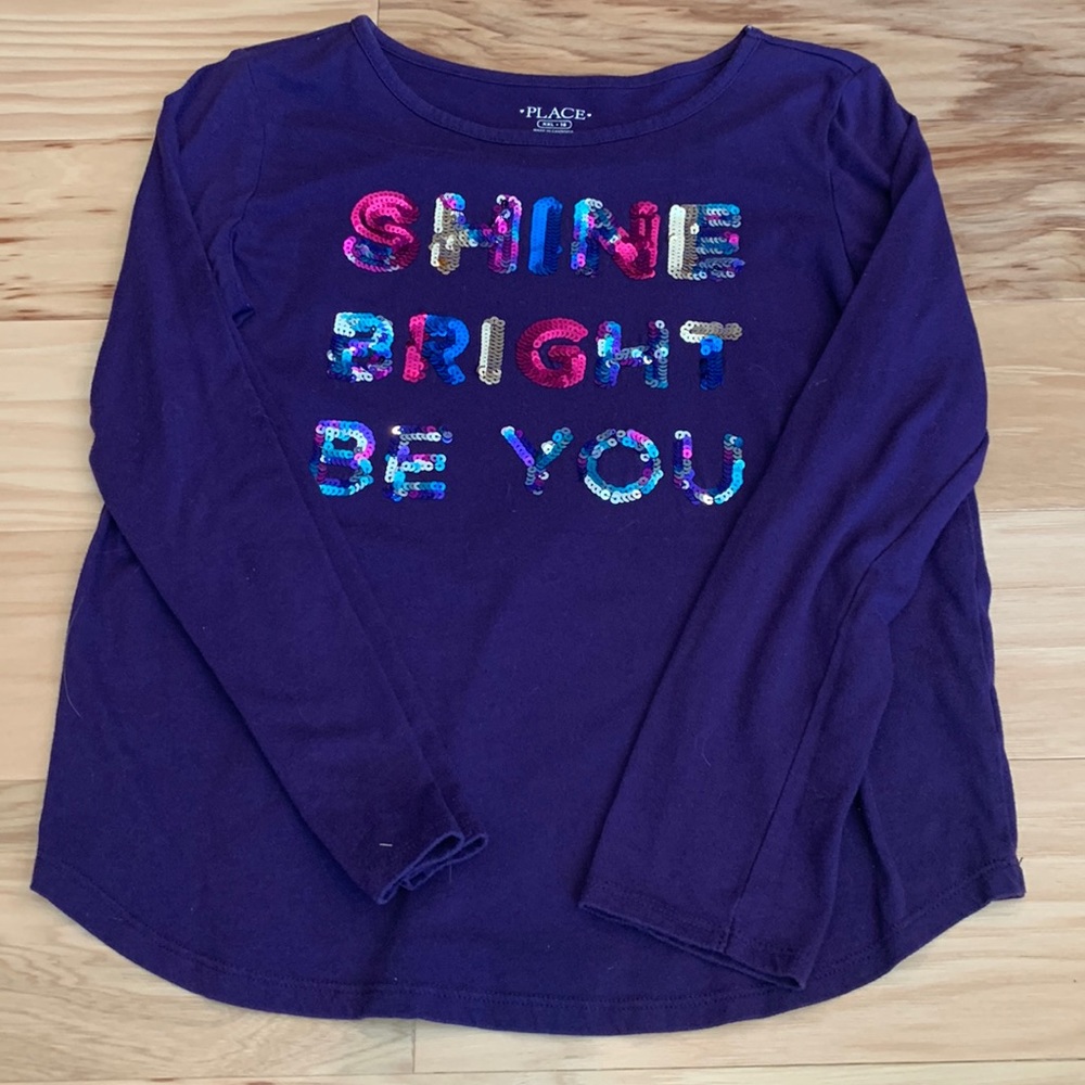 Purple “Shine Bright Be You” T-shirt for Kids